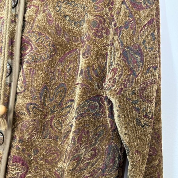 Vintage Flashback Tapestry Brocade Jacket - Earthy Boho Chic Size M - Picture 7 of 15